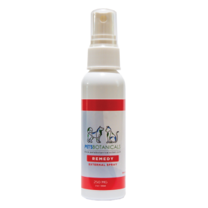Pet's Botanicals Remedy Topical Spray for soothing pet skin irritation and discomfort.